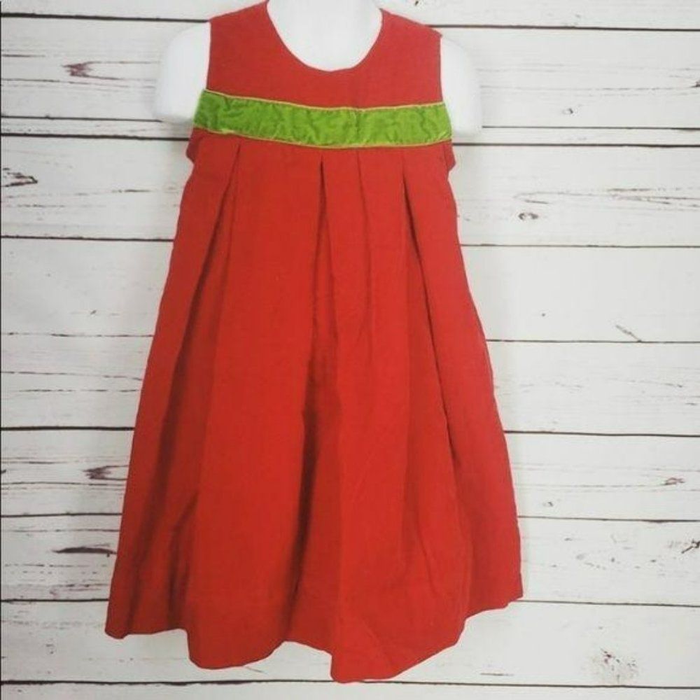 Kitty Casey Sz 3 Red Empire Waist Christmas dress
